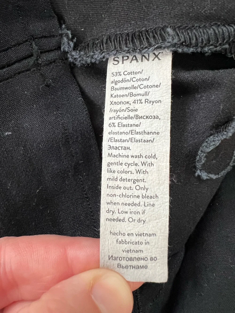 SPANX Polished Ponte Kick Flare Pull-On Flat Front Crop Pants Black, Medium - Picture 9 of 11